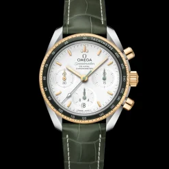 38 mm, acciaio‑oro giallo su cinturino di pelle