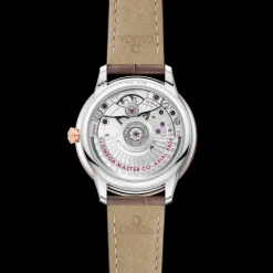 34 mm, acciaio‑oro Sedna™ su cinturino di pelle