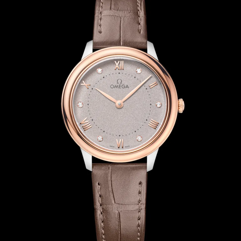 30 mm, acciaio‑oro Sedna™ su cinturino di pelle