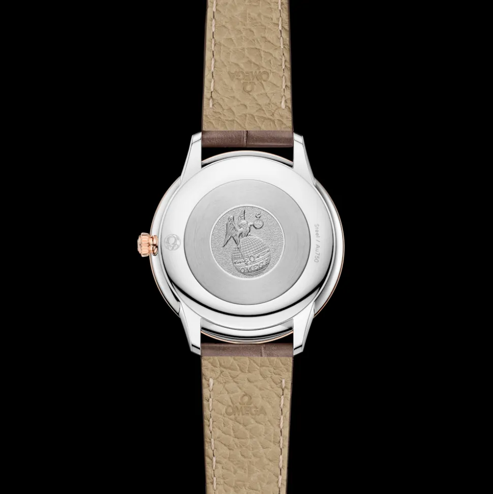 30 mm, acciaio‑oro Sedna™ su cinturino di pelle