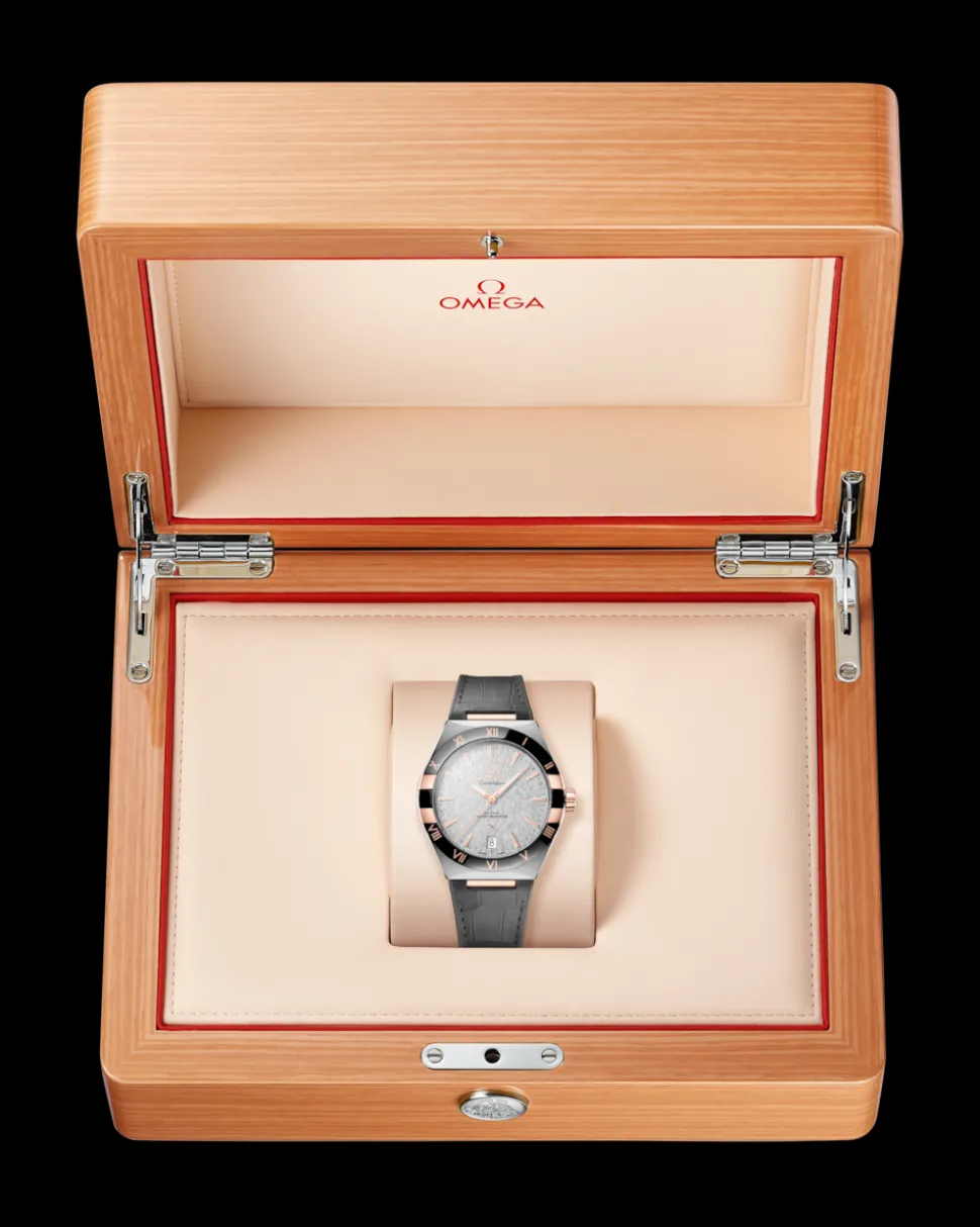 41 mm, acciaio‑oro Sedna™ su cinturino di pelle