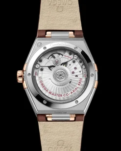 36 mm, acciaio‑oro Sedna™ su cinturino di pelle