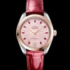 34 mm, acciaio‑oro Sedna™ su cinturino di pelle