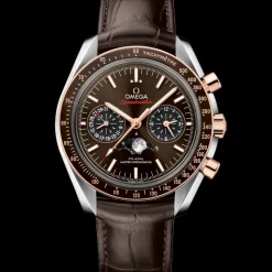 44,25 mm, acciaio‑oro Sedna™ su cinturino di pelle