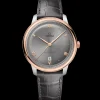 40 mm, acciaio‑oro Sedna™ su cinturino di pelle