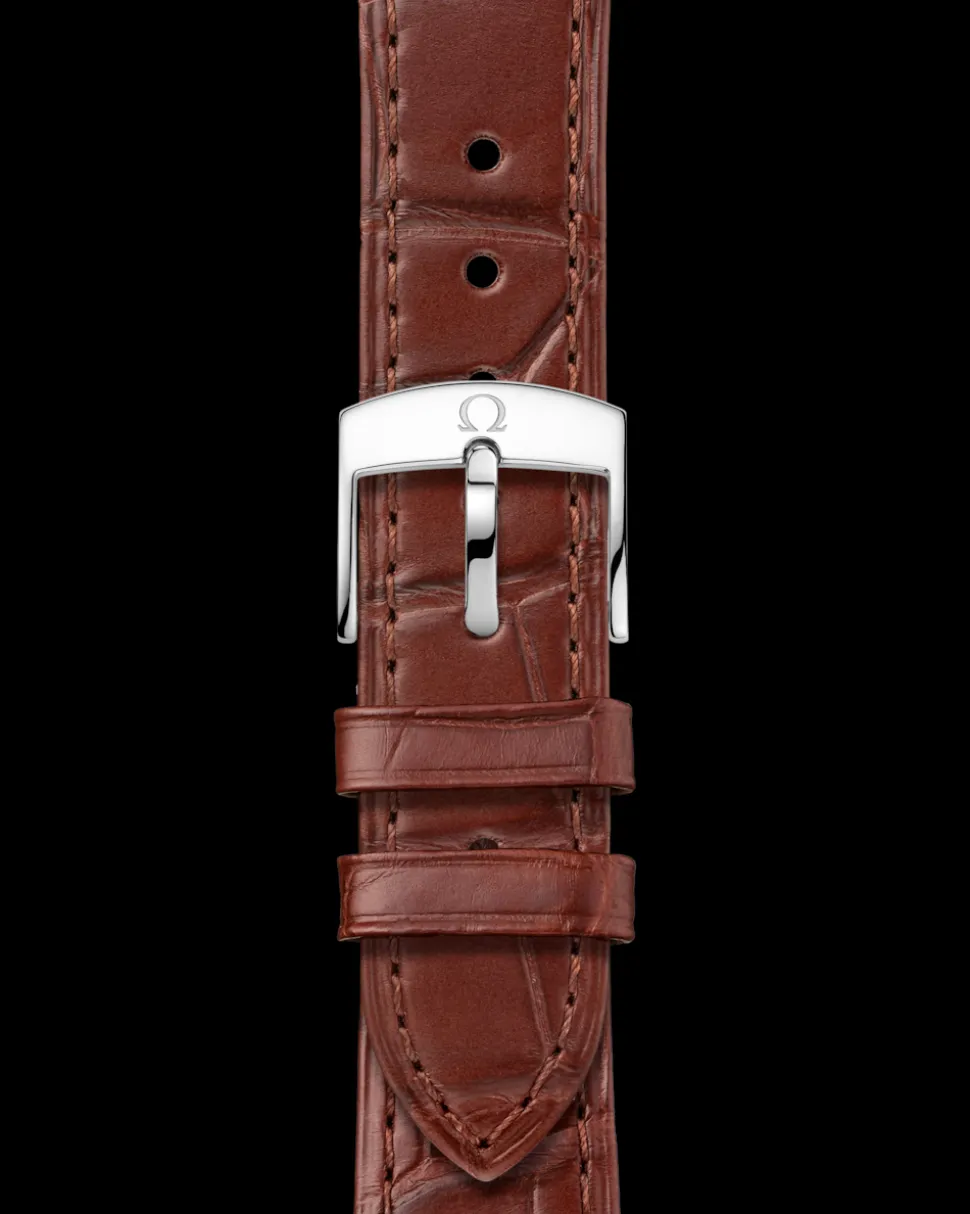 40 mm, acciaio‑oro Sedna™ su cinturino di pelle