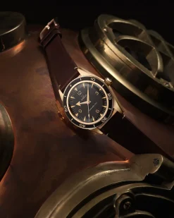 41 mm, Bronze gold su cinturino di pelle