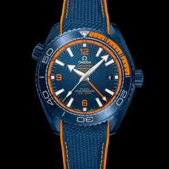 45,5 mm, ceramica blu su cinturino in caucciù