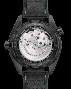45,5 mm, ceramica nera su cinturino in caucciù