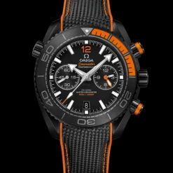 45,5 mm, ceramica nera su cinturino in caucciù