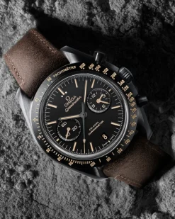 44,25 mm, ceramica nera su cinturino di pelle