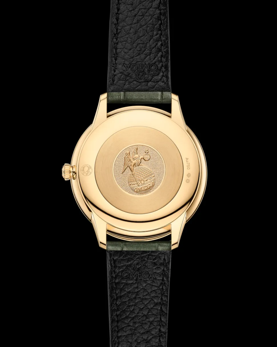 30 mm, oro giallo su cinturino di pelle