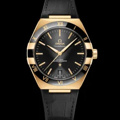 41 mm, oro giallo su cinturino di pelle