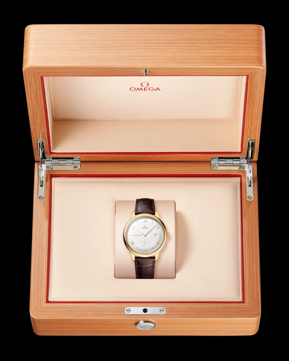 41 mm, oro giallo su cinturino di pelle