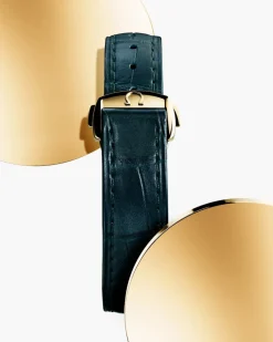 34 mm, oro Moonshine™ su cinturino di pelle