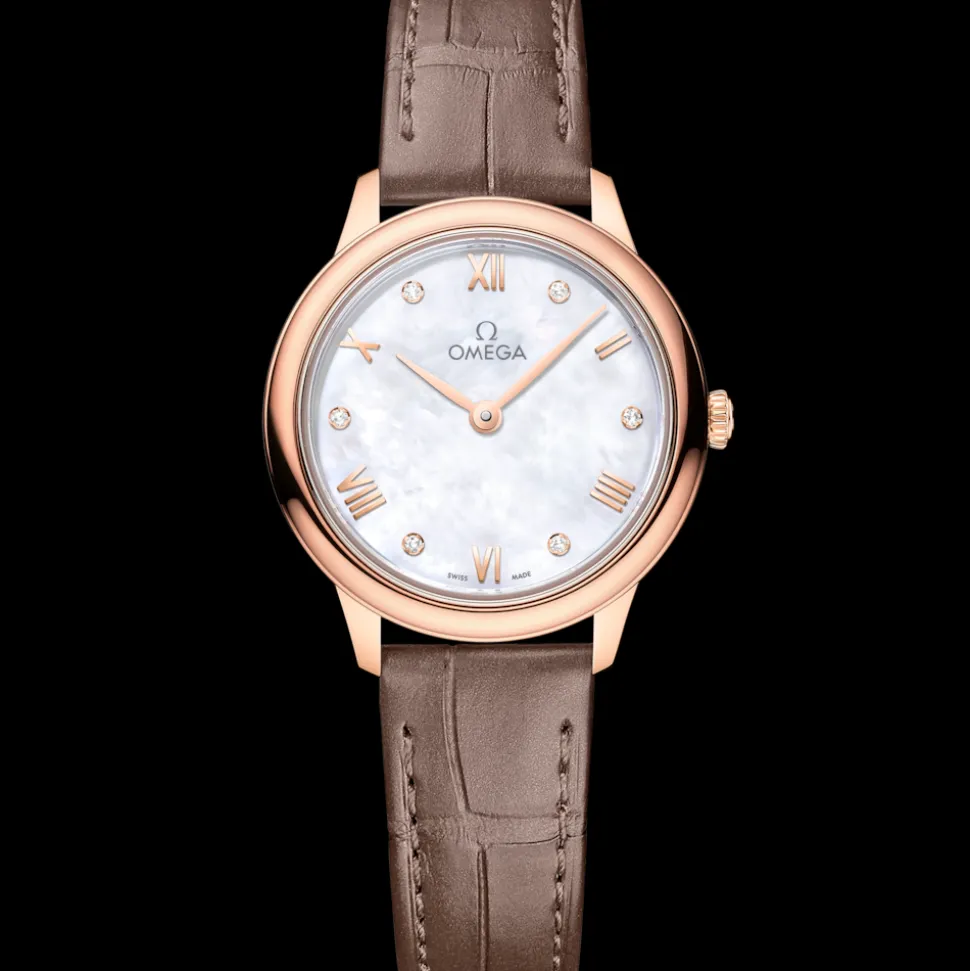 27,5 mm, oro Sedna™ su cinturino di pelle