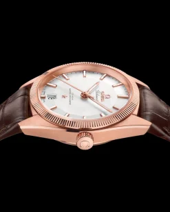 39 mm, oro Sedna™ su cinturino di pelle