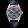 41 mm, oro Sedna™ su cinturino di pelle