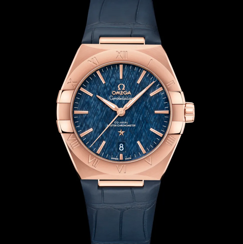 39 mm, oro Sedna™ su cinturino di pelle