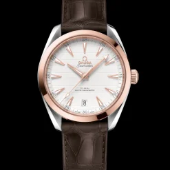 41 mm, oro Sedna™ su cinturino di pelle