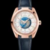 43 mm, oro Sedna™ su cinturino di pelle