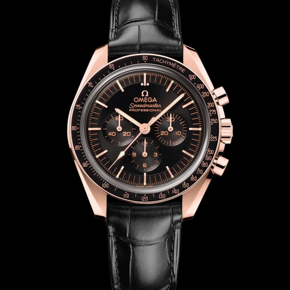 42 mm, oro Sedna™ su cinturino di pelle