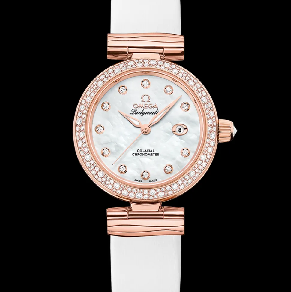 34 mm, oro Sedna™ su cinturino di pelle