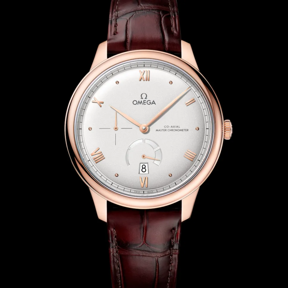 41 mm, oro Sedna™ su cinturino di pelle