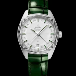 41 mm, platino su cinturino di pelle
