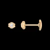 Orecchini, oro giallo 18k, diamanti