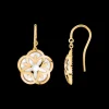 Orecchini, oro giallo 18k, madreperla