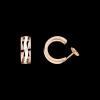 Orecchini, oro rosso 18k, ceramica
