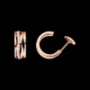 Orecchini, oro rosso 18k, diamanti