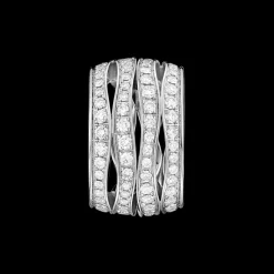 Pendente, oro bianco 18k, diamanti