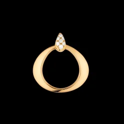 Pendente, oro giallo 18k, diamanti