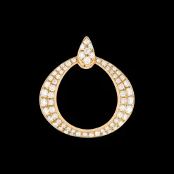 Pendente, oro giallo 18k, diamanti