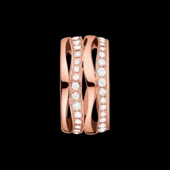 Pendente, oro rosso 18k, diamanti