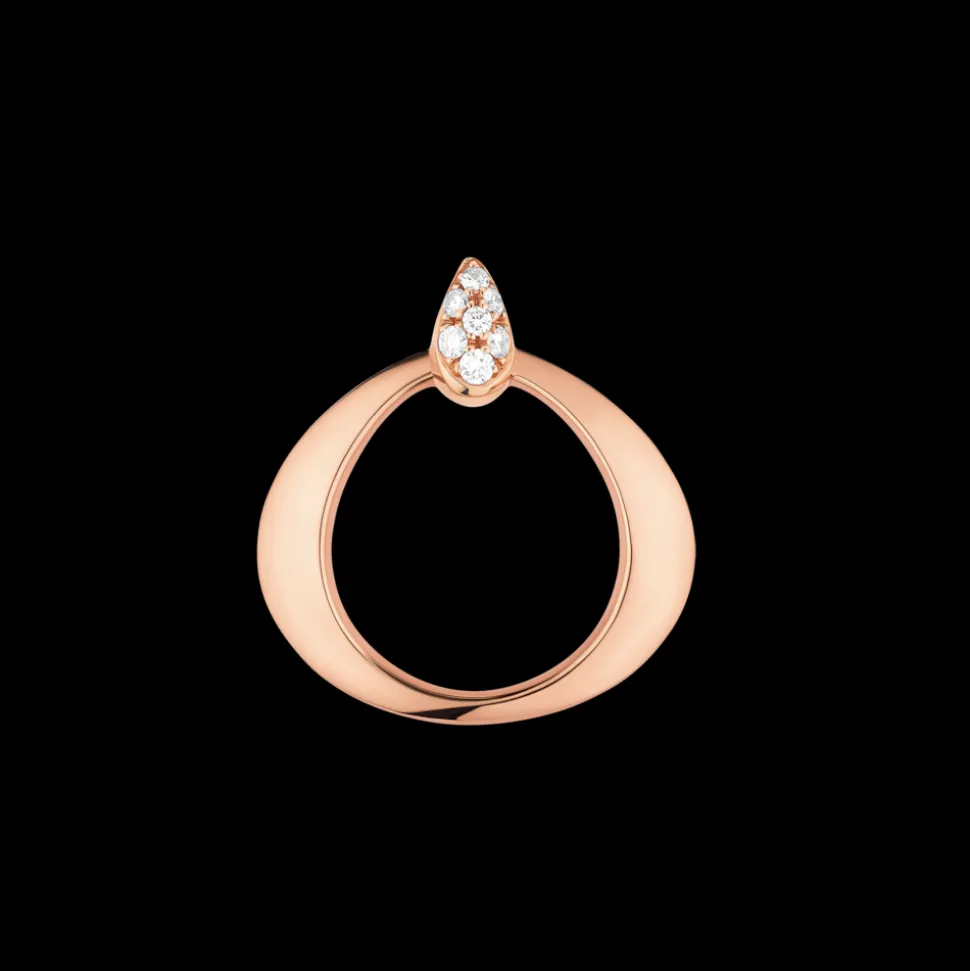 Pendente, oro rosso 18k, diamanti