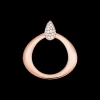 Pendente, oro rosso 18k, diamanti