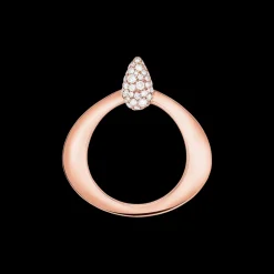 Pendente, oro rosso 18k, diamanti