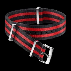 Poliammide, rosso e nero con 5 strisce
