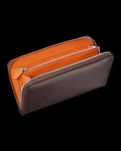Portafoglio, marrone/arancio